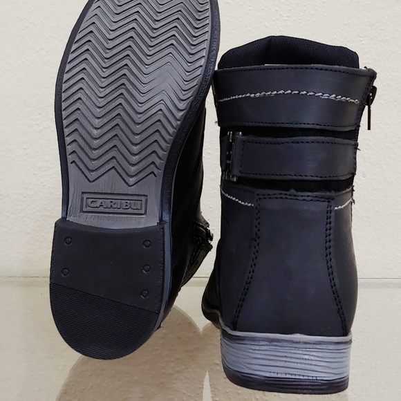 Mens Rustic Casual Black Boot main image 7